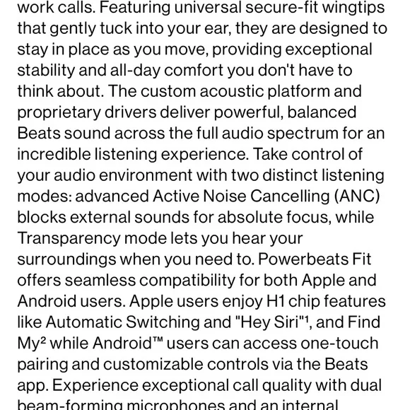 Powerbeats Fit Wireless Earbuds in black, brand new - Picture 8 of 12